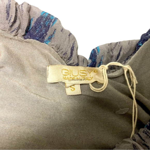 GIUSY SILK PEACOCK DRESS - Size Small - Picture 8 of 11